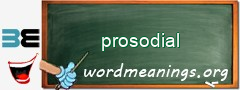 WordMeaning blackboard for prosodial